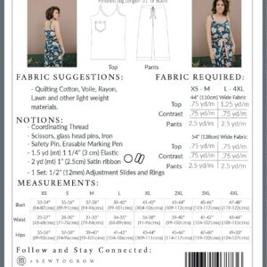 Night Garden Pajama set- Sew To Grow