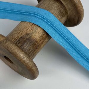 Ritstape Nylon- aqua blauw 6mm