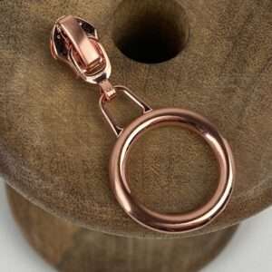 Standaard RING schuiver voor SPIRAAL rits 6mm- Rosé goud