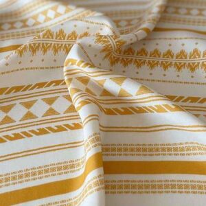 Yellow lines – viscose COUPON 50 cm