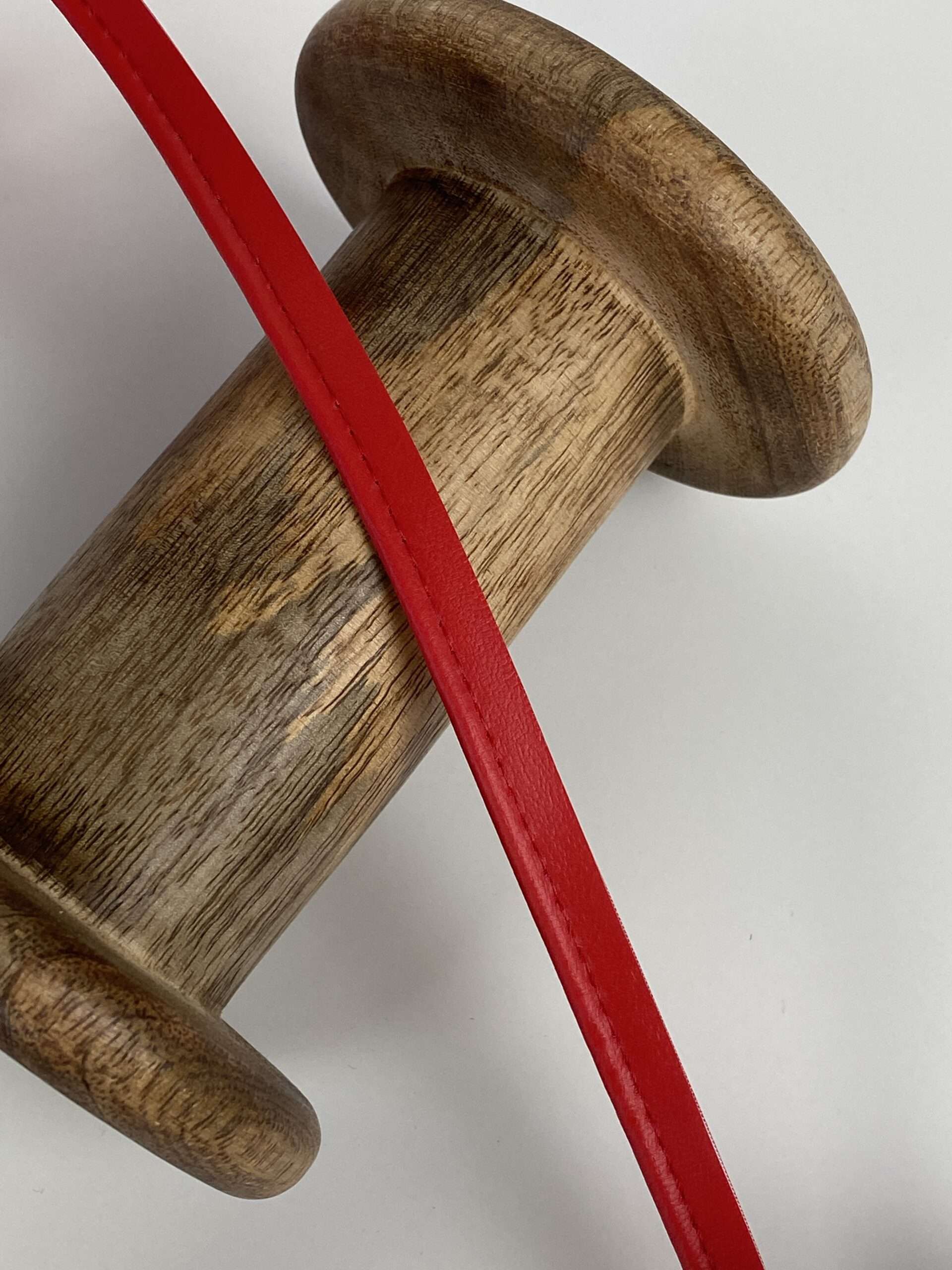 Rood- imitatie leder paspel - Afbeelding 2