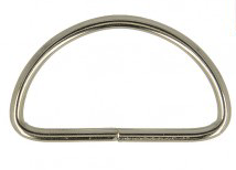 D Ring 40 mm zilver -Set van 2
