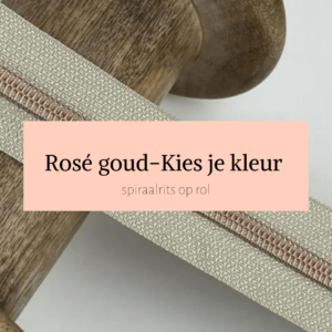 Rosé Goud- Spiraalrits op rol 6mm