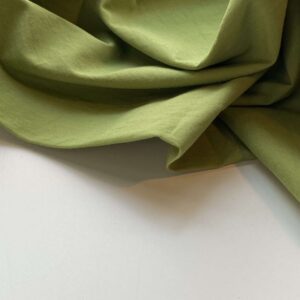 Carry Macha green – popeline stone washed katoen COUPON 85cm