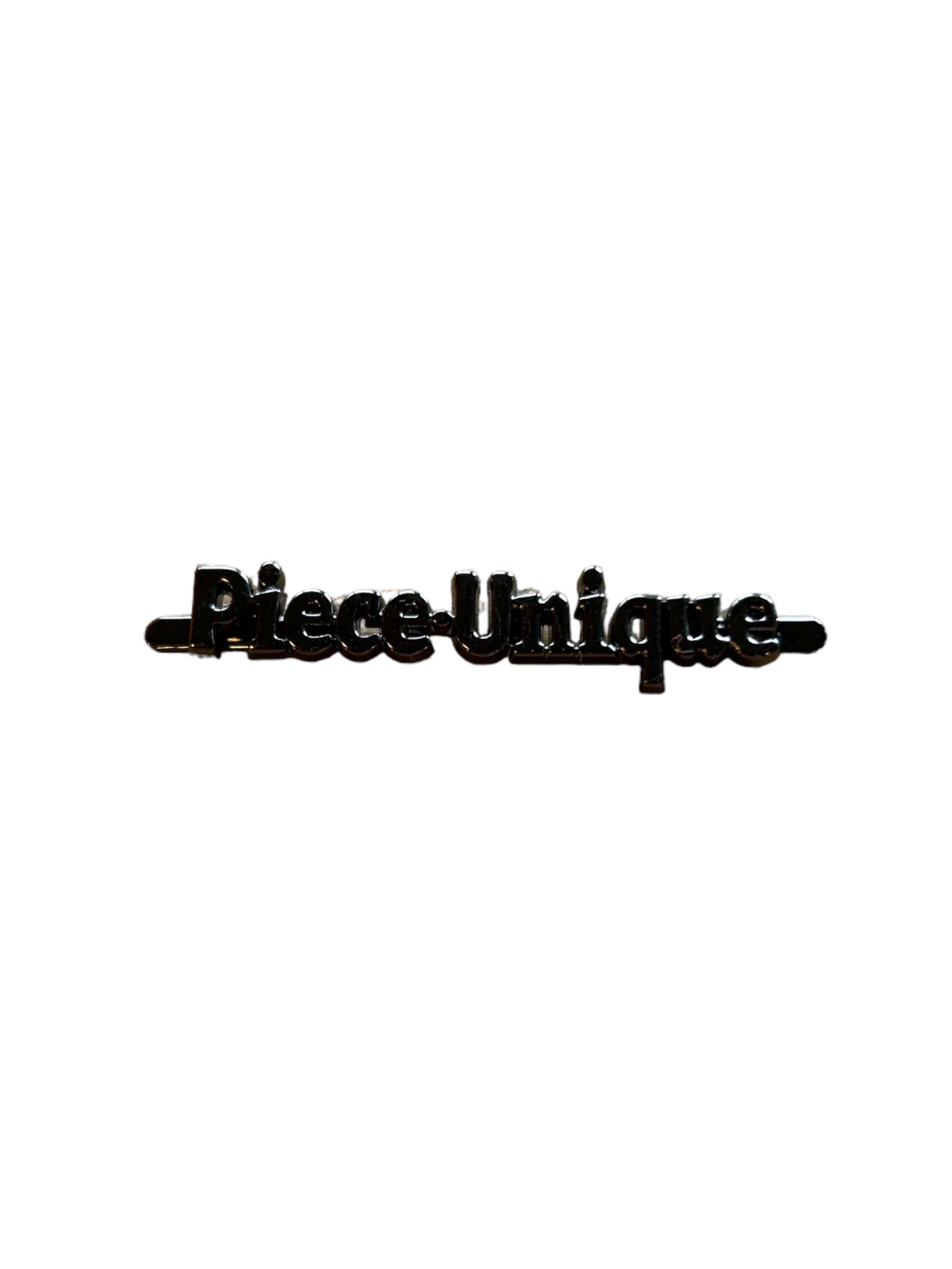 Piece Unique label - Gun metaal