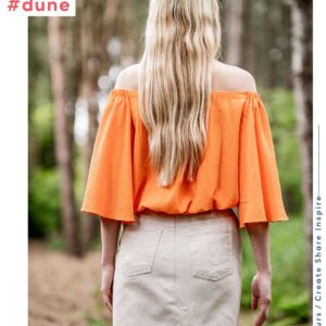 Dune orange -Seersucker COUPON 85CM