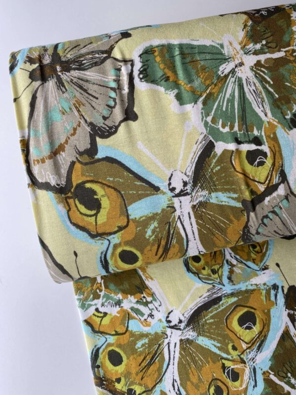 Green butterfly - Viscose tricot