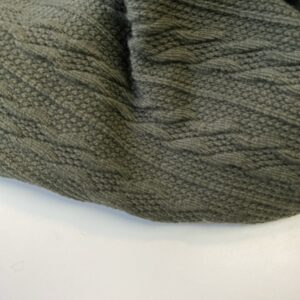 Forest green cables- Knit coupon 1m