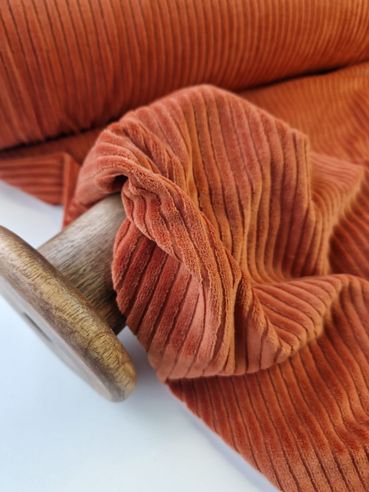 Rusty Orange - Knitted Corduroy