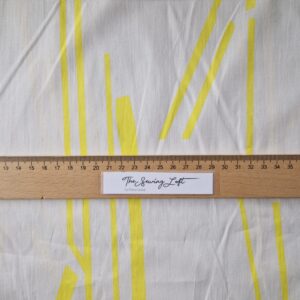Odyna Abstract Yellow – Katoen Popeline (Fibre Mood)