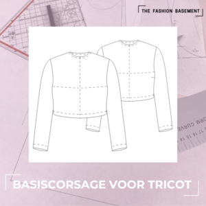 Basis corsage voor tricot aansluitend – maat 48-64 The Fashion basement