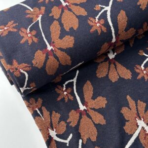 Royal ‘comme ça’ Flowers – Jacquard Tricot (deadstock) COUPON 80CM