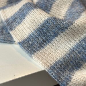 Heavenly Blue Striped Cozyness – Knit