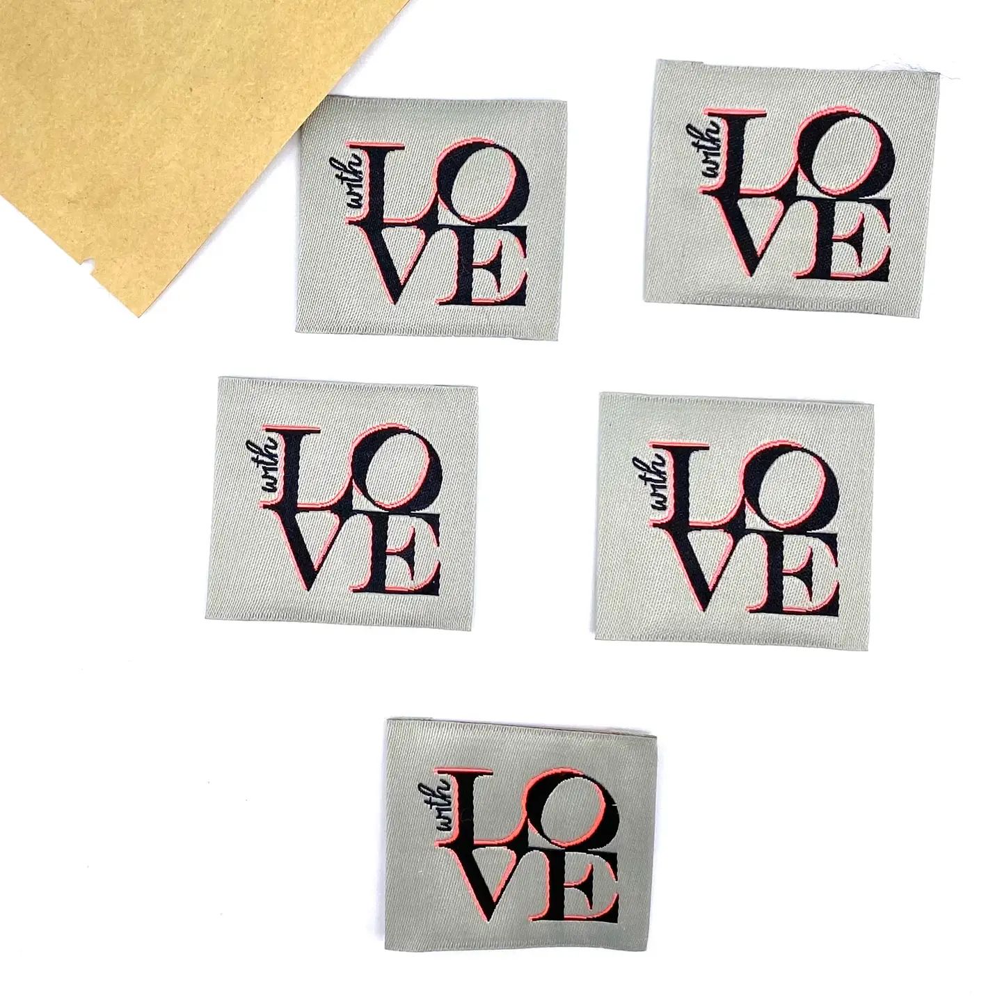 with LOVE - Naailabel per stuk - Afbeelding 2