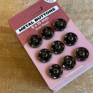 Metalen drukkers 19mm – gun metaal