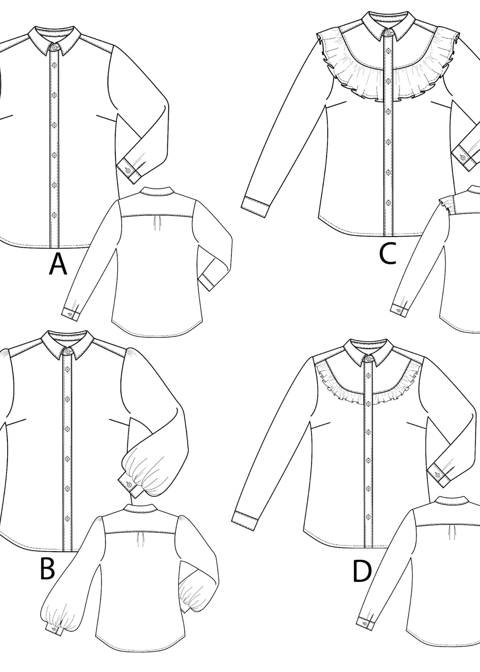#019 Basis blouse - atelier nienie