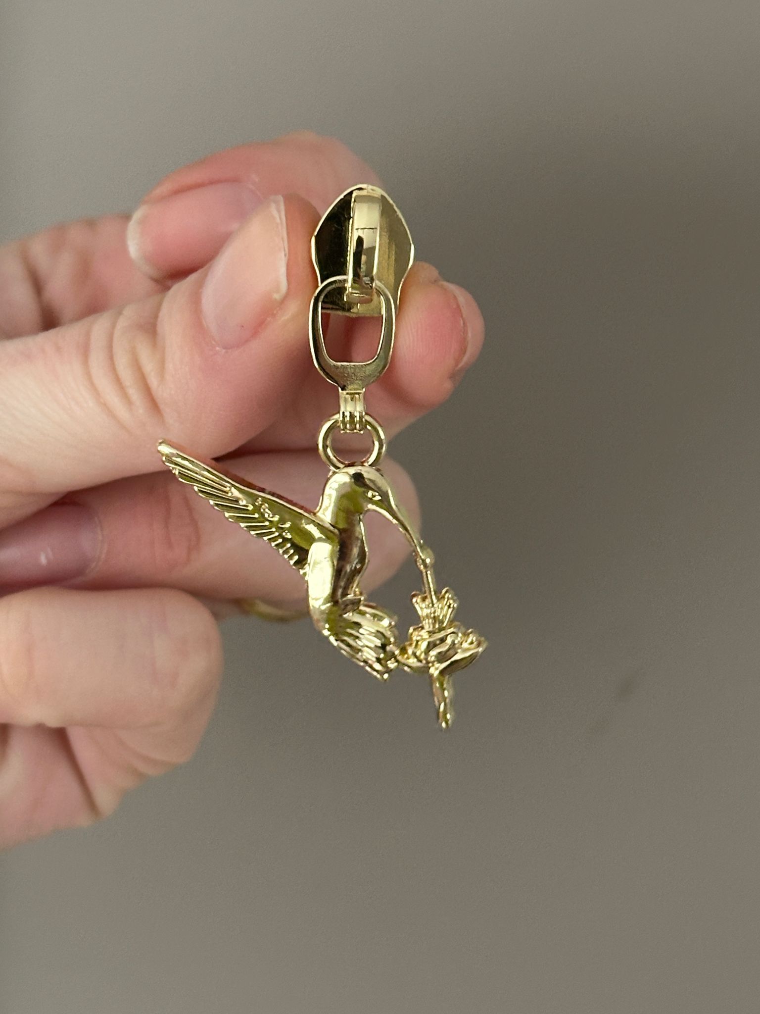 Colibri - goud - Schuiver voor SPIRAAL rits 6mm