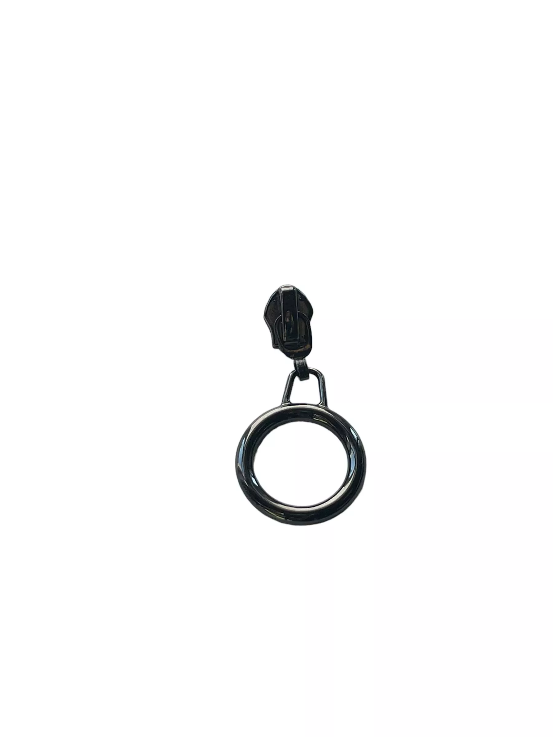 Ring - gun metaal - schuiver voor SPIRAAL rits 6mm