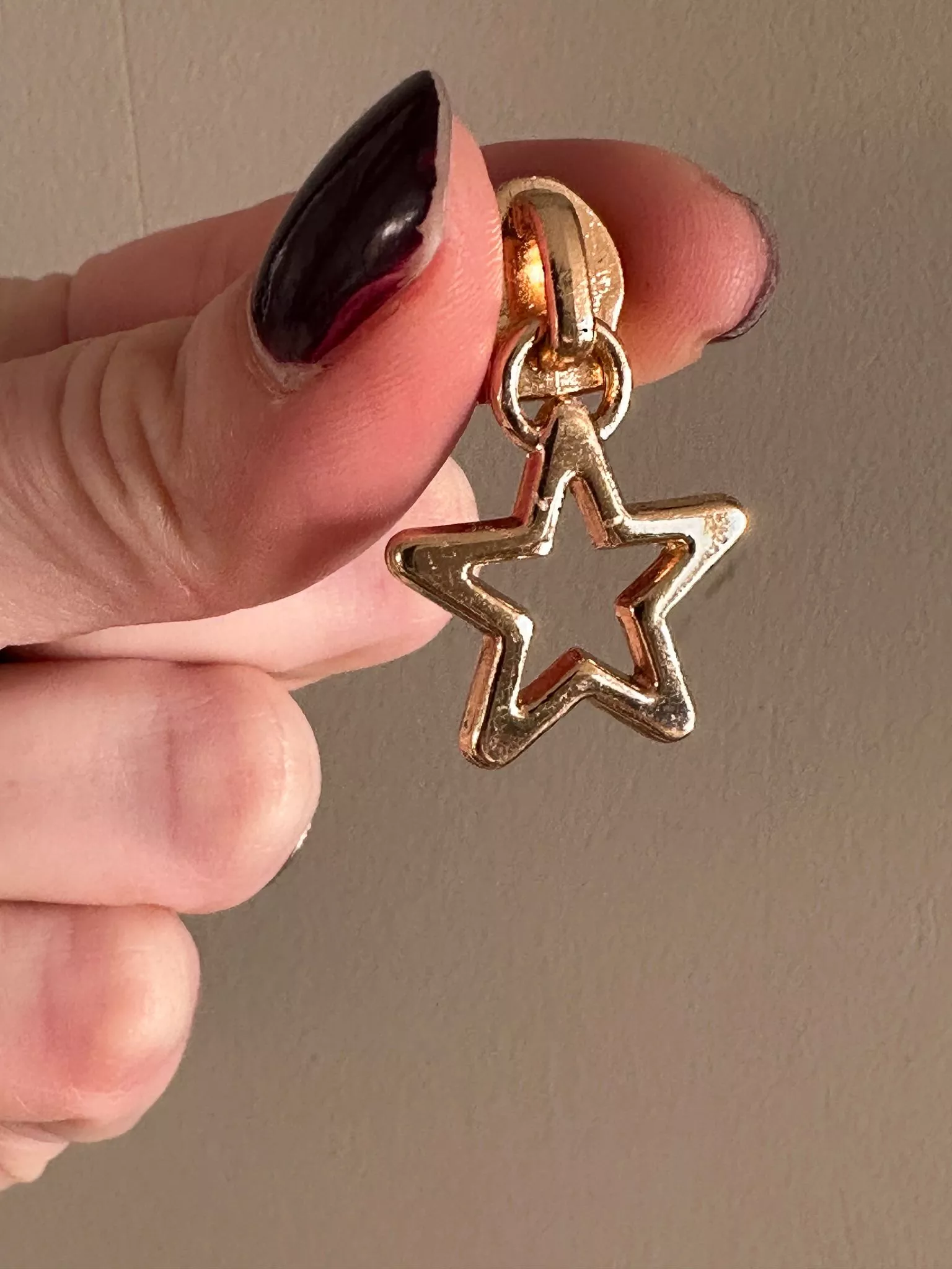 Ster - goud - Schuiver voor SPIRAAL rits 6mm
