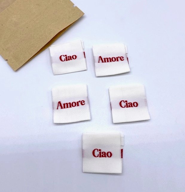 Ciao Amore - gevouwen naailabel per stuk - Afbeelding 2