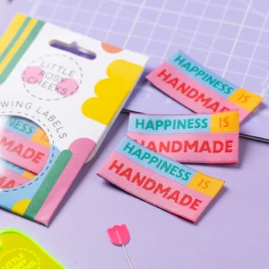 Happiness is Handmade – Set van 6 large naailabels