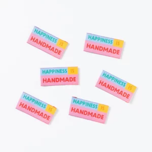 Happiness is Handmade – Set van 6 large naailabels