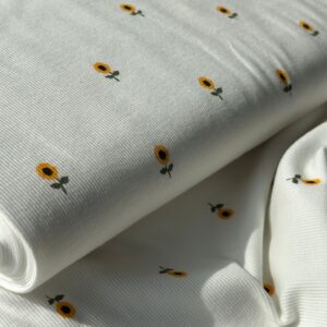 Sunflower Field – katoen ribtricot