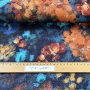 Tuscan Bloom – wool touch viscose tricot COUPON 55CM