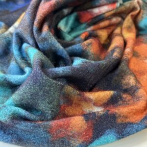 Tuscan Bloom – wool touch viscose tricot COUPON 55CM