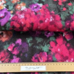 Forest in full Bloom – wool touch viscose tricot