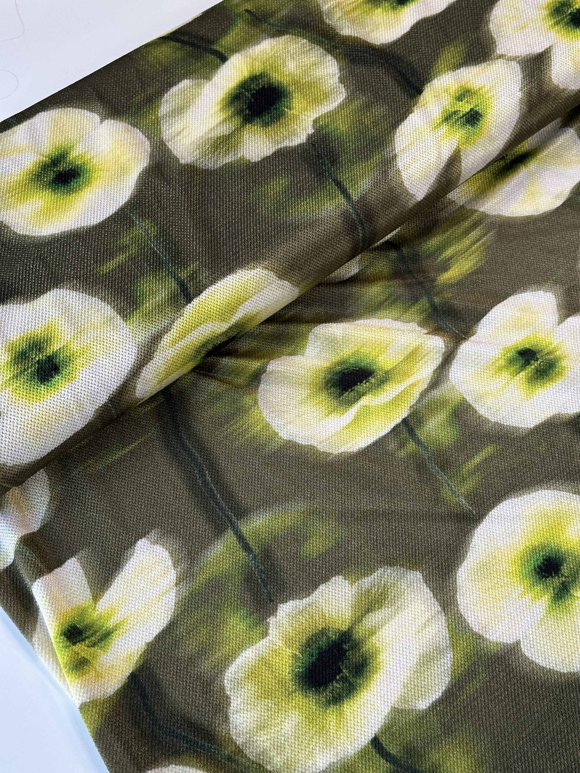 Lime Garden Velvet - Fluweel tricot