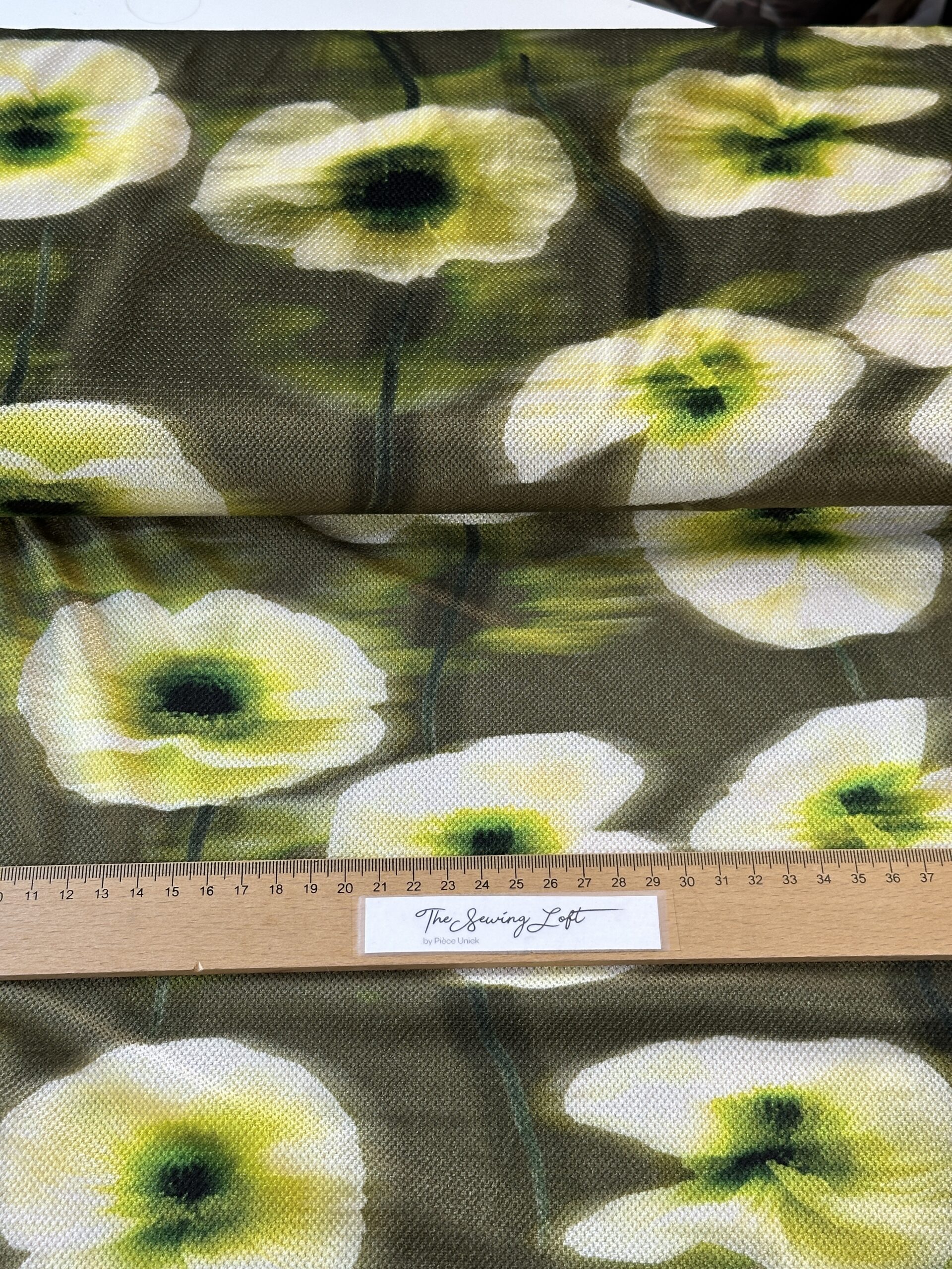 Lime Garden Velvet - Fluweel tricot - Afbeelding 2