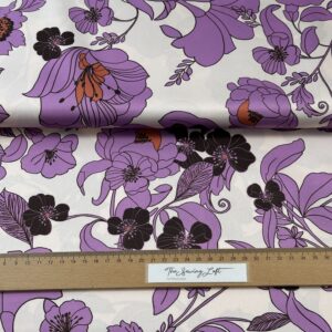 Italian pink flower  – Satijn (deadstock)