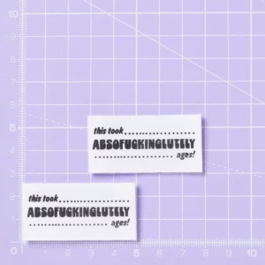 Absof*ckinglutelyages – Set van 6 geweven labels