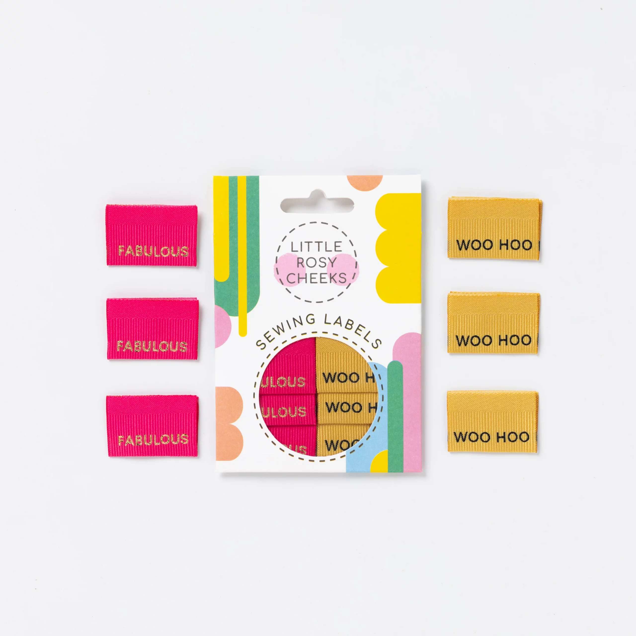 Fabulous/ Woohoo - Set van 6 geweven labels - Afbeelding 3