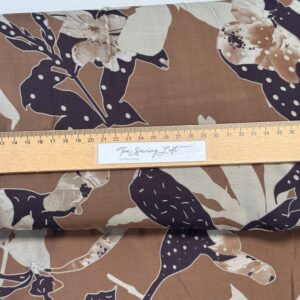 Amani Leafprint – viscose mat satijn