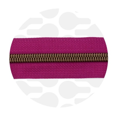 Amaranth Magenta - Messing spiraalrits per meter