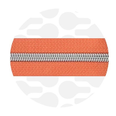 Coral Pink - Zilver spiraalrits per meter