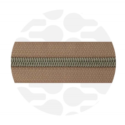Dusty Peach - Zilver spiraalrits per meter