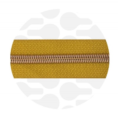 Kurkuma Yellow - Rosé goud spiraalrits per meter