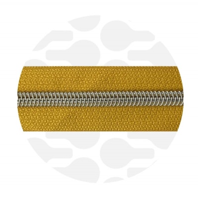 Kurkuma Yellow - Zilver spiraalrits per meter