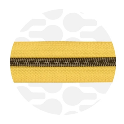 Sunny yellow - Messing spiraalrits per meter