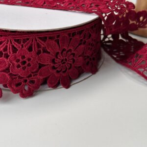 Guipure kant bloem 072 Burgundy