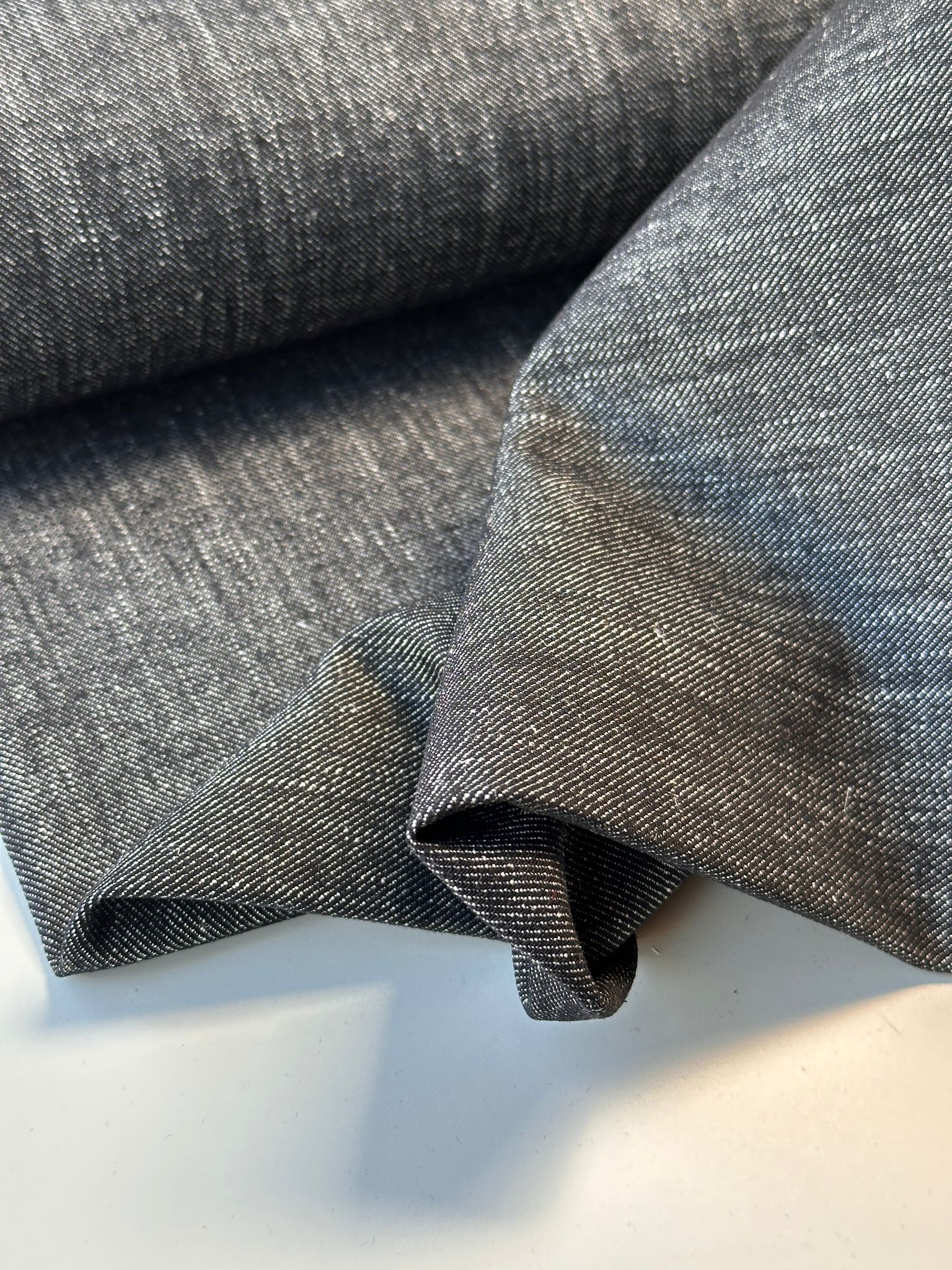 Grey - Stretch Denim Linnen - Afbeelding 2