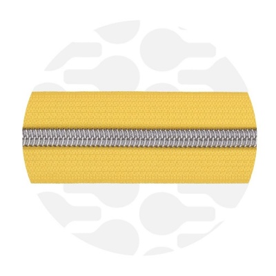 Sunny Yellow - Zilver spiraalrits per meter