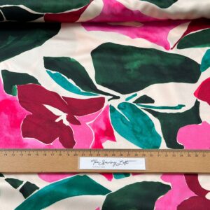 Flamingo Flora – Viscose mat satijn