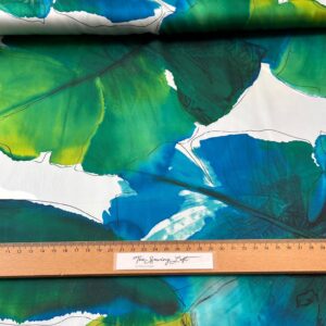 Monstera – Viscose mat satijn
