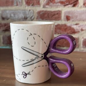 Scissors shaped handle mug – mok
