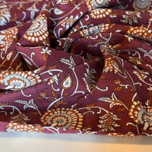 Bordeaux Bouquet – Popeline Katoen