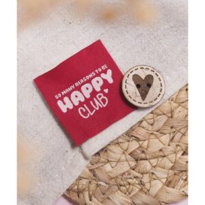 Happy club – Naailabel per stuk
